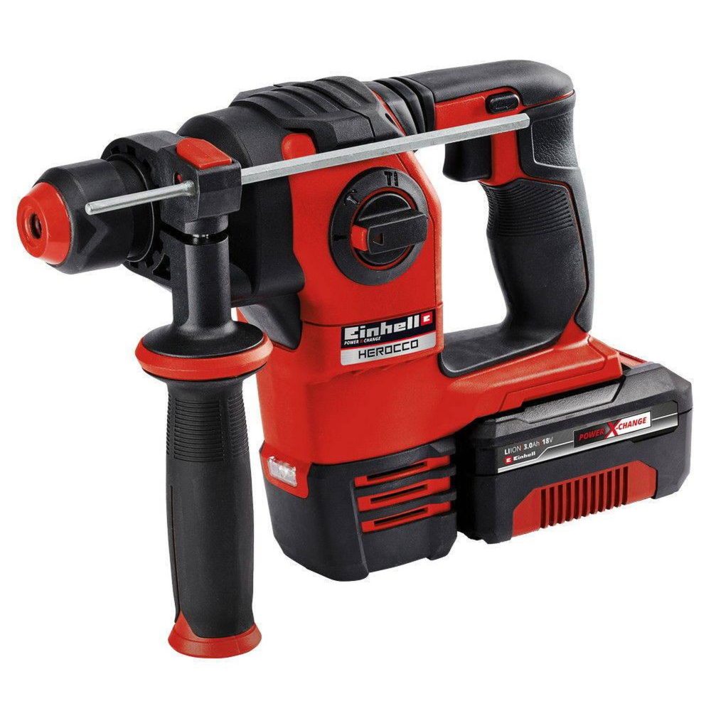 Einhell Marteau perforateur sans fil HEROCCO Kit +5 Accessoire (1x3,0Ah) – 0Ah 18 V