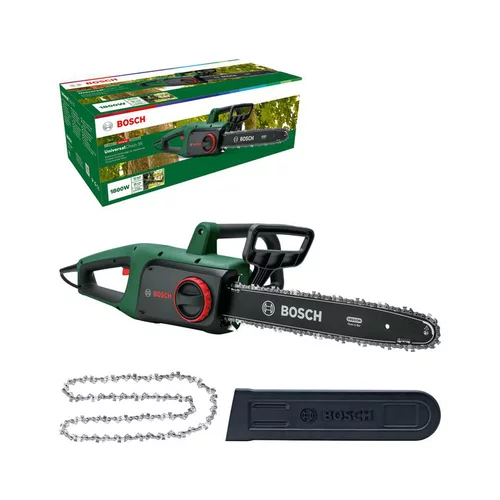 Déco au jardin：Tronçonneuse filaire électrique coloris vert UniversalChain 35 + chaîne Bosch® - 1800 W