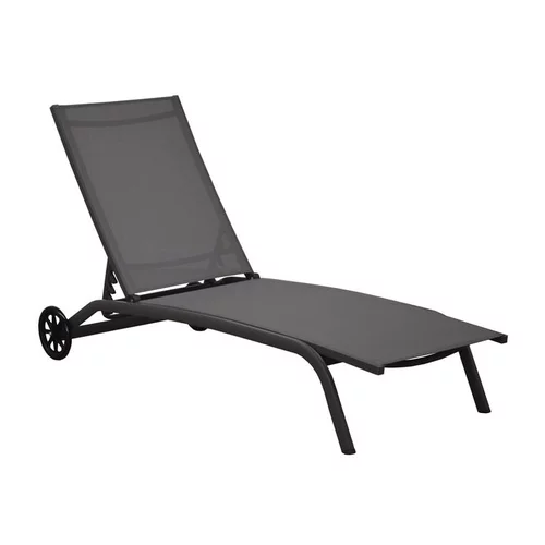 Essentiel jardin：Bain de soleil Stello coloris gris de 192 x 71 x 30/92 cm
