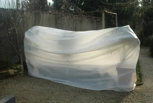 Jardin à embellir:Housse d’hivernage géante avec zip d’ouverture/fermeture Jany - 3 x 1 x 2 m