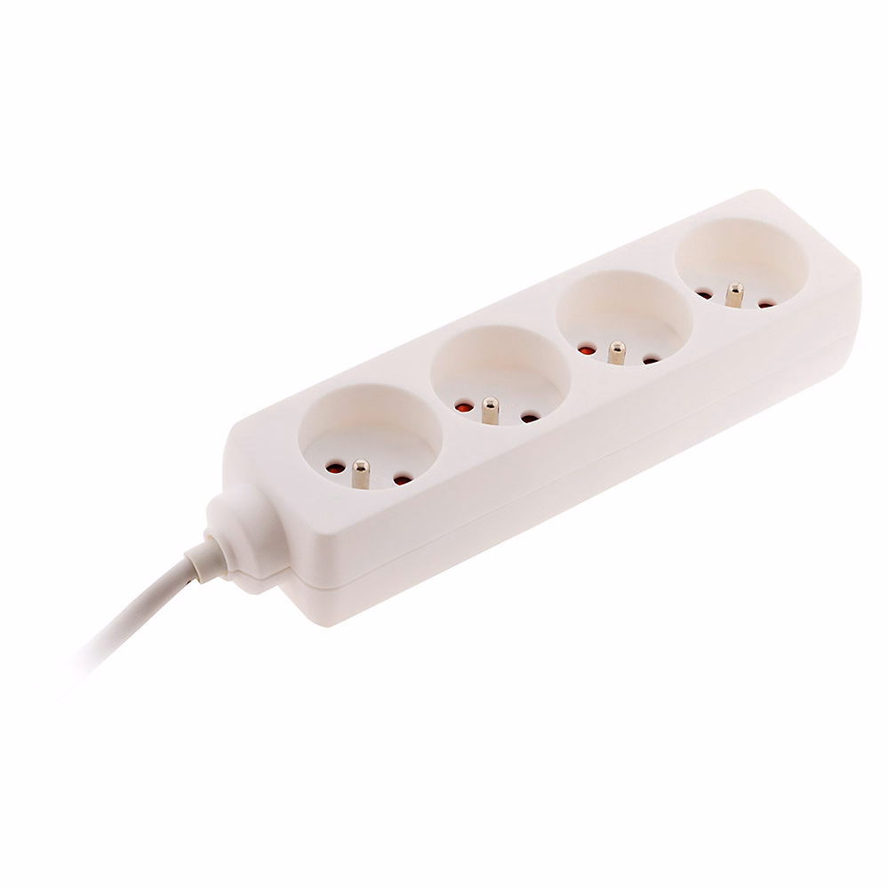 Bloc multiprise 4 prises 2P+T 16A blanc – Zenitech