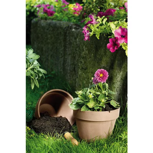 Pratique au jardin：Vase brut en terre cuite 1.7L couleur moka