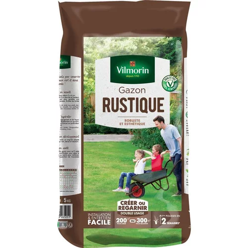 Jardin et nature：Graines de gazon à semer rustique Vilmorin - 5 kg