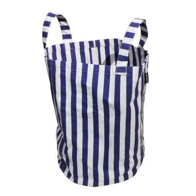 Sac de plage 100% coton Porta (Rayé bleu et blanc)