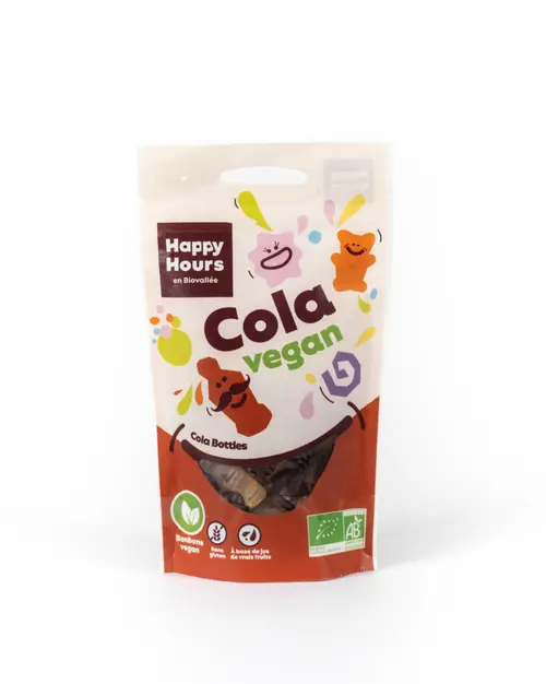 Idée utile：Sachet cola vegan bio Happy Hours en Biovallée - 115 g