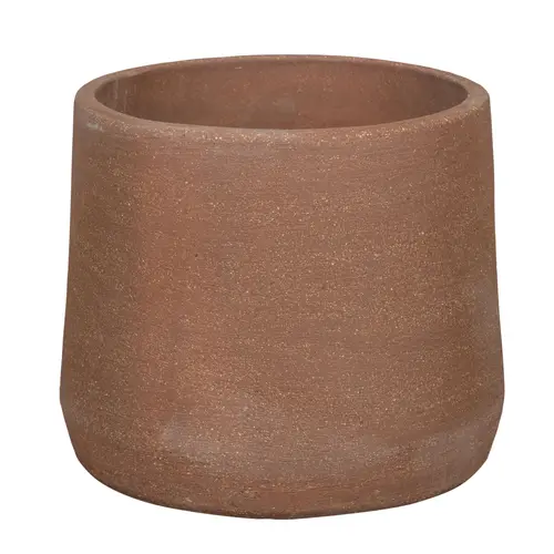 Sélection malin:Pot coloris rouge en terre recyclée - Ø 22 x 19 cm