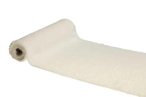 Pour donner du style au jardin：Chemin de table blanc en fourrure - 30 x 300 cm