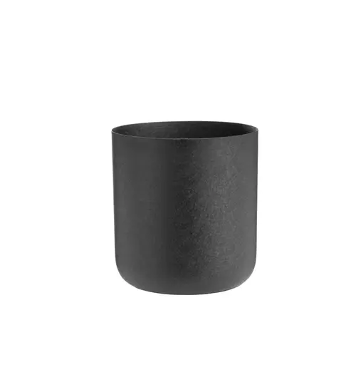 Pratique au jardin:Cache-pot Jasta en Zinc coloris noir - 26 x 26 x 24,5 cm