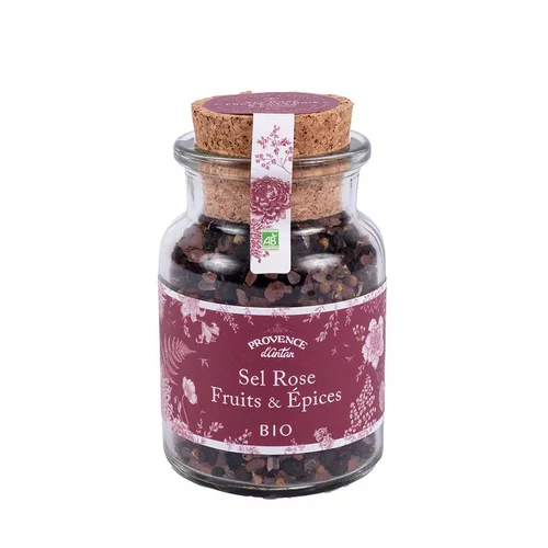 Choix jardin：Melange sel rose d'himalaya fruits des bois bio Provence d’Antan - 100 g