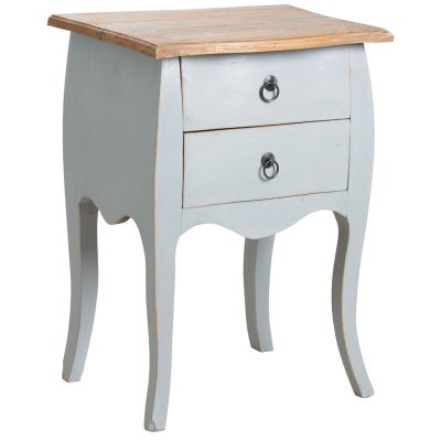 Table de nuit en acajou 2 tiroirs