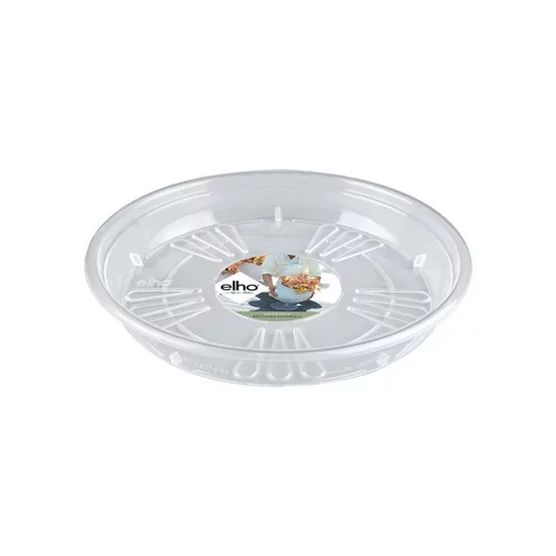 Une solution pour l’extérieur:Soucoupe Uni ronde Elho transparente Ø 14 x H 2,1 cm