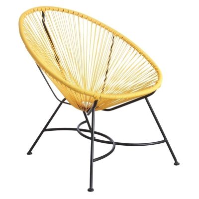 Fauteuil en polyrésine (Jaune)