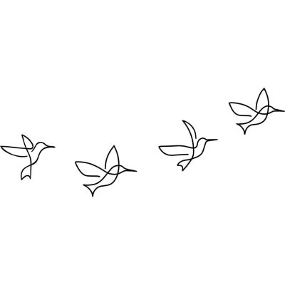 Décoration murale en métal Oiseaux (Origami)