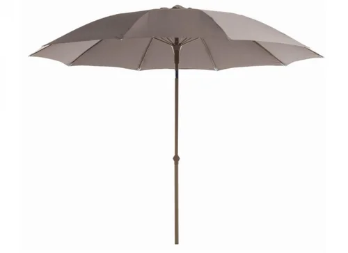 Pour plus de confort au jardin：Parasol droit rond en aluminium coloris gris - Ø 270 cm