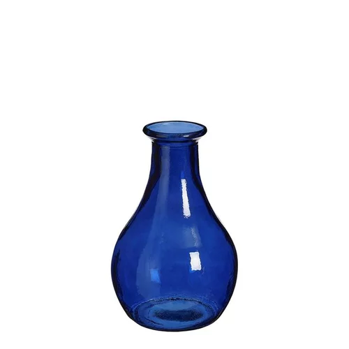 Pour vos envies d’extérieur：Vase coloris bleu en verre recyclé Qin - Ø 20 cm