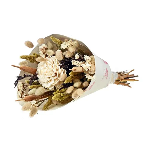 Déco pour le jardin:Bouquet de fleurs séchées Sola L Champagne coloris beige - H 55 cm