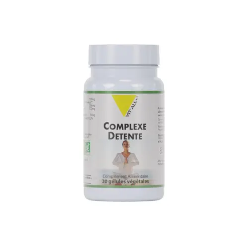 Pour vos aménagements extérieurs:Complément alimentaire bio Vit’All+ complexe détente - les 30 gélules végétales