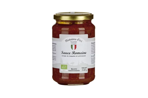 Solution extérieur:Sauce romaine bio - tomate et artichauts en pot de verre botanic® Histoires d'ici Italie - 340 g