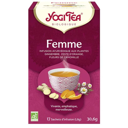 Pour vos espaces：Yogi Tea Femme – La boîte de 17 sachets
