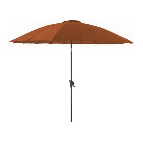 Déco au jardin：Parasol droit rond coloris orange - Ø 300 cm