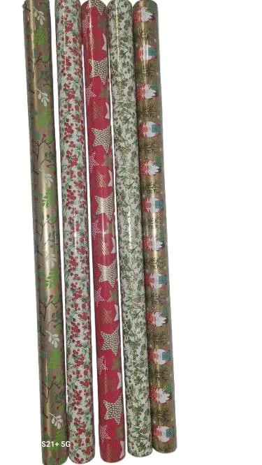 Jardin inspiration:Papier cadeau multicolore traditionnel en rouleau - 70 cm x 2 m