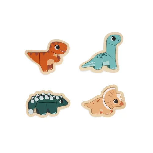 Jardin passion:4 puzzles évolutifs Janod Dinosaures - dès 18 mois