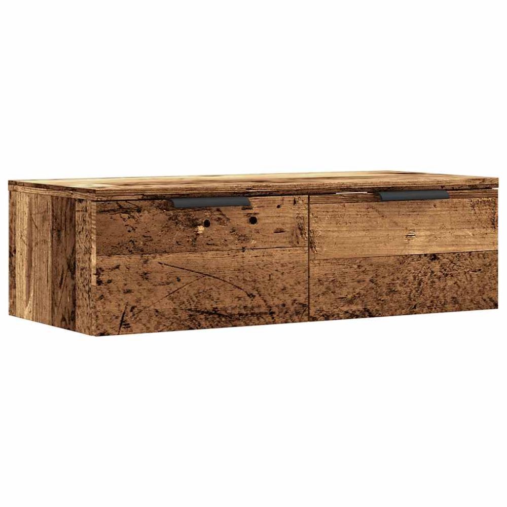 vidaXL Armoire murale vieux bois 68x30x20 cm bois d'ingénierie – 20 cm 60 kg