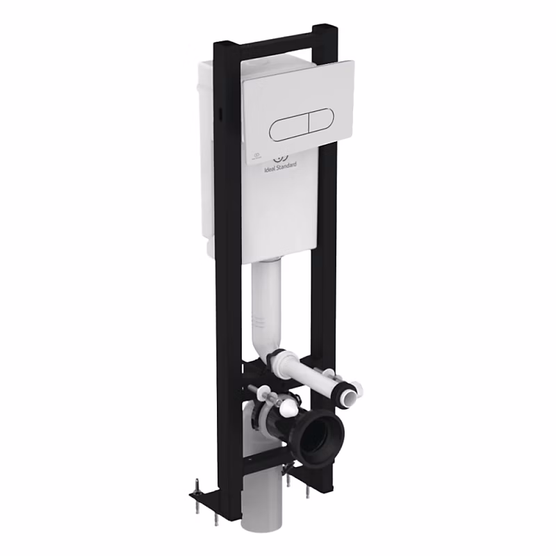 Bâti-support autoportant gain de place IDEAL STANDARD éco certifié NF + plaque carrée – Réf. RTBLXVROC4241529006