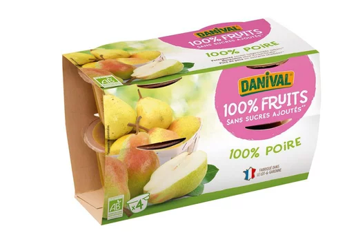 Accessoire pour le jardin：Purée de fruits 100% poire bio - 4 x 100g