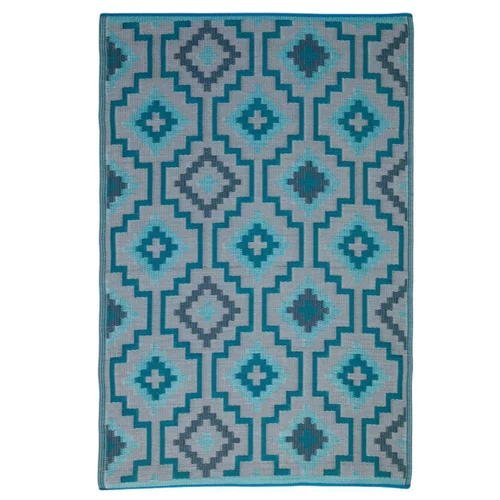 Pour un jardin à votre image：Tapis Lhasa Teal en polypropylène recyclé Fab Hab