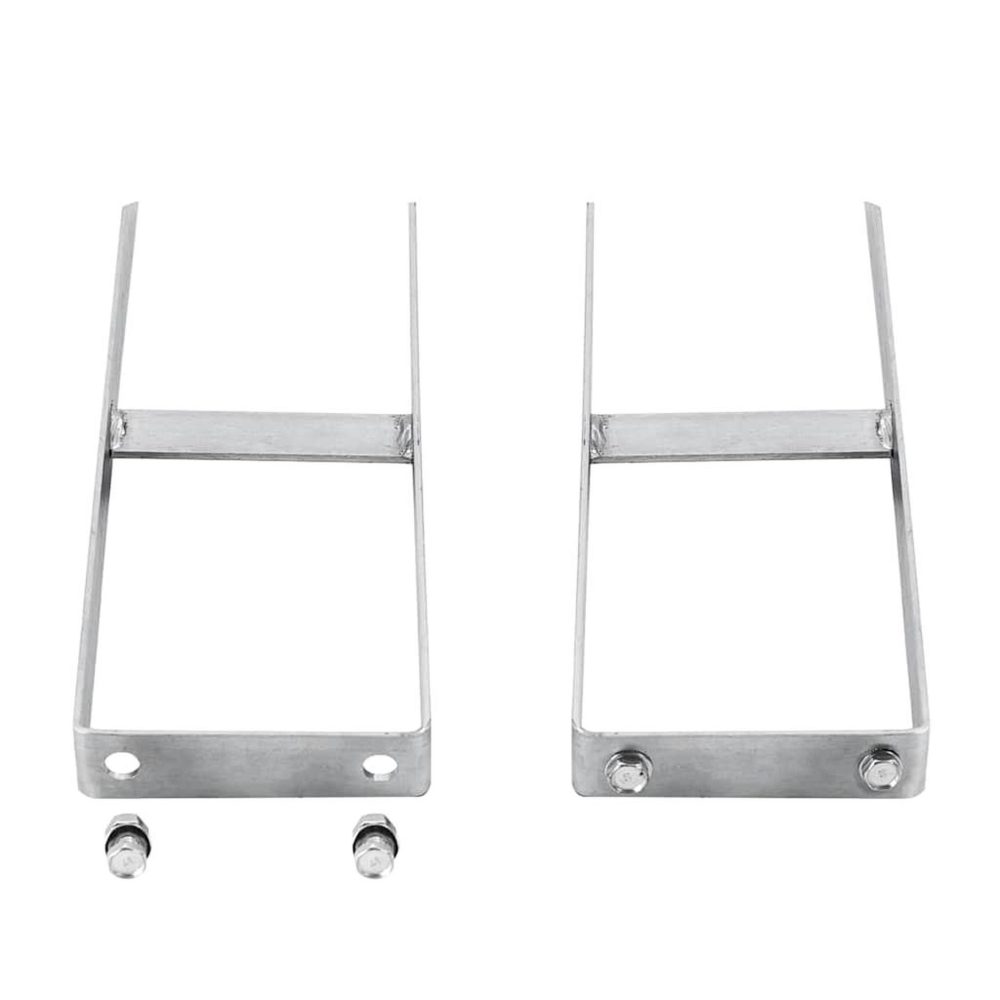 VIDAXL Piquets de cloture de sol 2 pcs pour cloture en wpc acier 40 cm