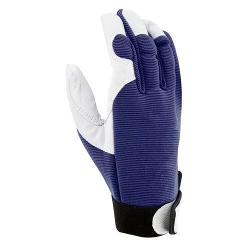 Pour votre projet:Gants Jardy cuir et élasthanne coloris bleu marine Taille 10