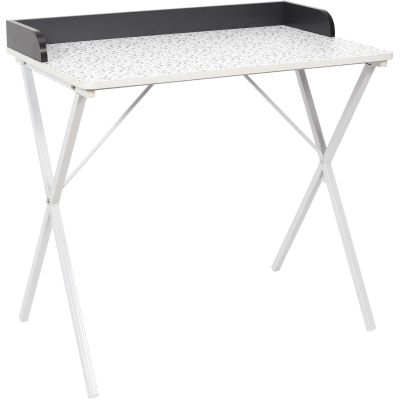 Bureau en métal et MDF Terrazzo (Gris)