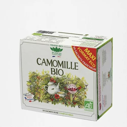 Pour mieux profiter du jardin:Tisane Camomille France bio - 50 sachets