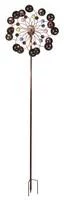 Facile jardin：Éolienne solaire lumineuse en métal effet rustique sur pique Smart Garden Venti - Ø 38 x 130 cm