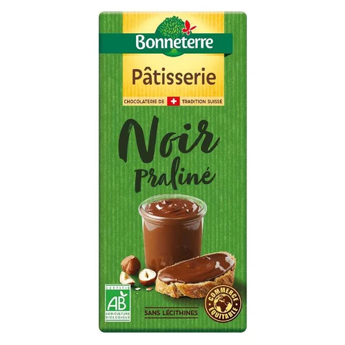 Facile extérieur：Chocolat noir praliné patisserie Bonneterre - 180 g
