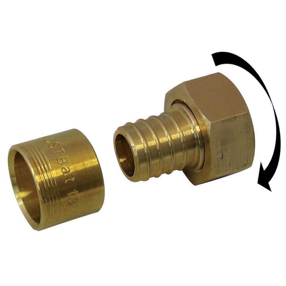 CENTRALE BRICO Raccord droit avec écrou libre à glissement laiton F 20 x 27 pour tube en per – Matériel de jardin