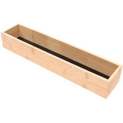 Rangement en bois pour tiroir fond noir (38 x 8 x 7 cm)