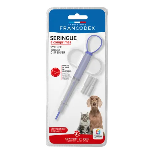 Pratique pour le jardin:Seringue à comprimés pour chien et chat Francodex