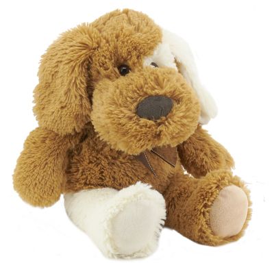 Peluche chien en acrylique brun (30 cm)