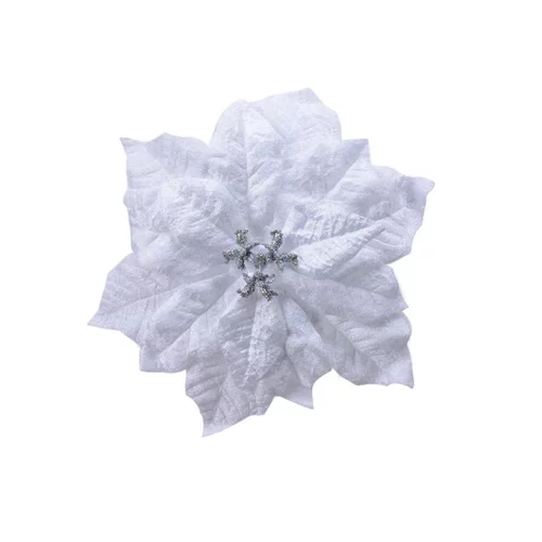 Le pratique pour l’extérieur：Poinsettia Plastique sur Clip Ø16x3 cm