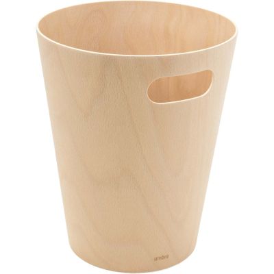 Corbeille en bois avec poignées de transport (Bois naturel)