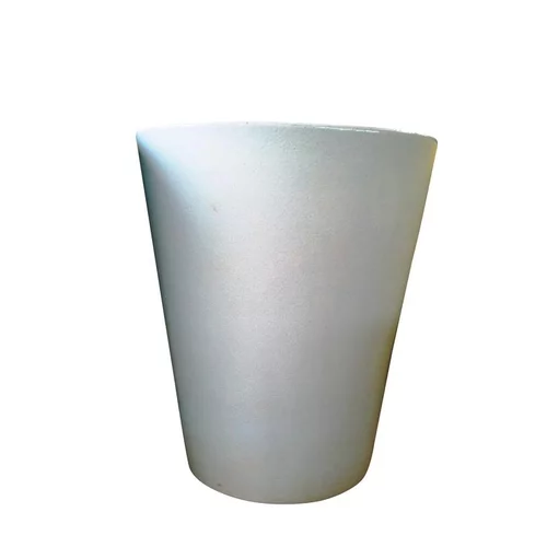 À avoir pour l’extérieur：Pot Mazagran blanc pur en terre cuite émaillée H 63 X Ø 55 cm