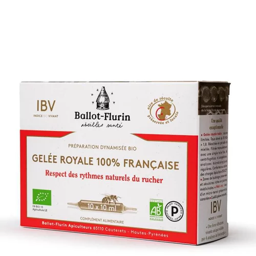 Parfait au jardin：Préparation dynamisée bio Gelée royale Ballot Flurin - 10 ampoules x 10 ml
