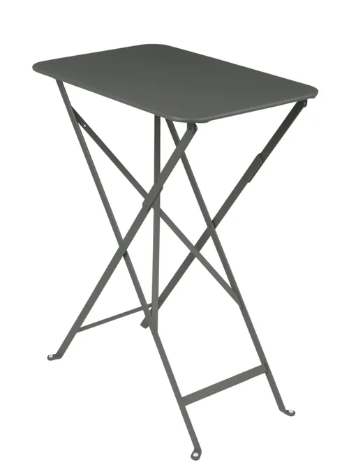 Pratique pour l’extérieur：Table pliante Bistro coloris romarin en acier Fermob - 37 x 57 x 74 cm