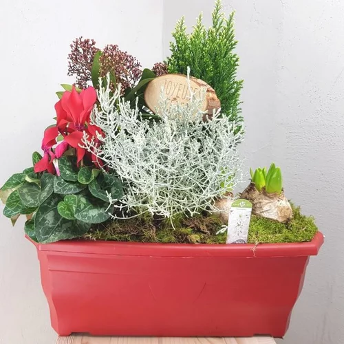 Espace vert pratique：Jardinière de Noël 40 cm - La jardinière de 40 cm