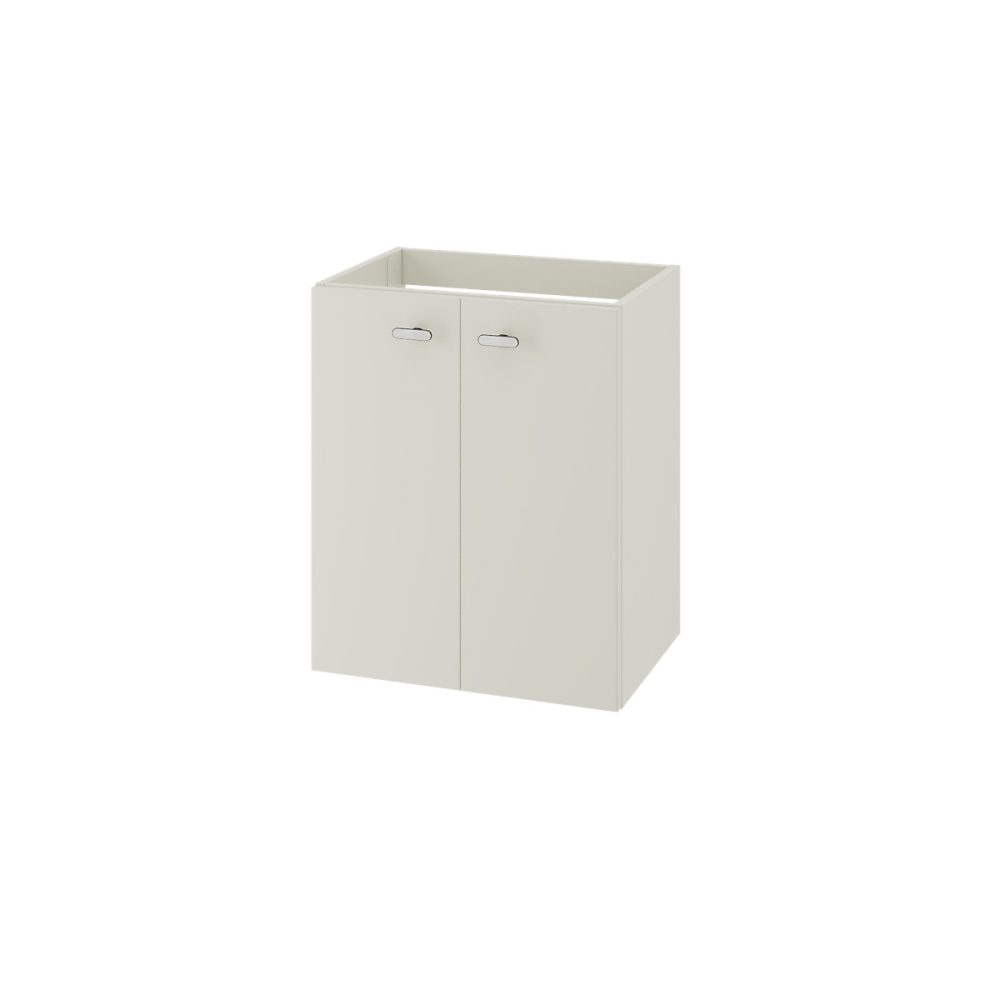 Meuble sous vasque suspendu gris galet 2 portes l.50 x H.60 x P.36 cm GoodHome Imandra – Réf. BDCWPSLMY8195453640
