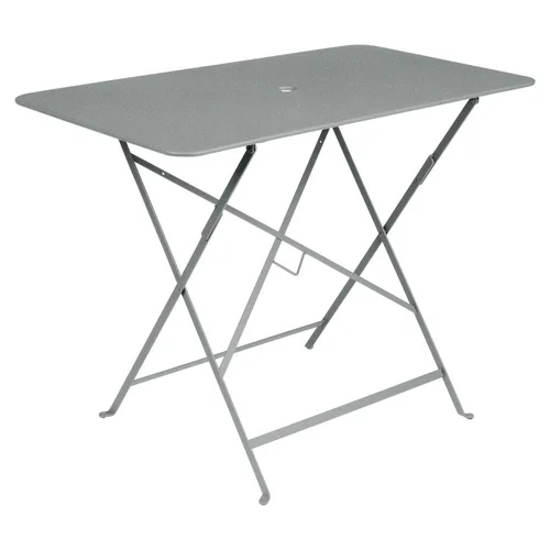 Équipement extérieur：Table pliante en acier coloris gris lapilli Bistro Fermob - 97 x 57 x 74 cm