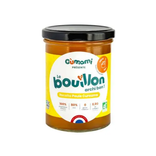 Nature extérieur:Bouillon bio recette poule curcuma OùMami - 370 ml