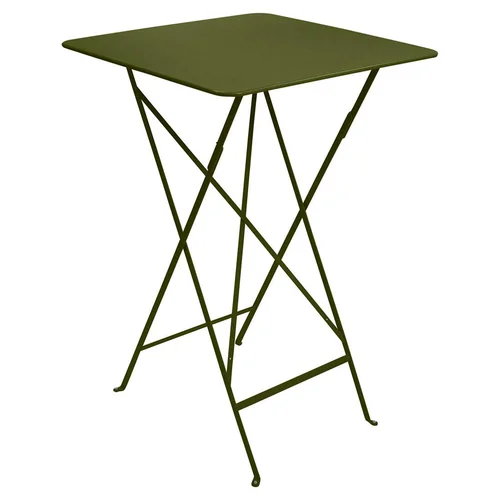 Sélection extérieur：Mange debout Bistro coloris vert en acier Fermob - 71 x 71 x 105 cm